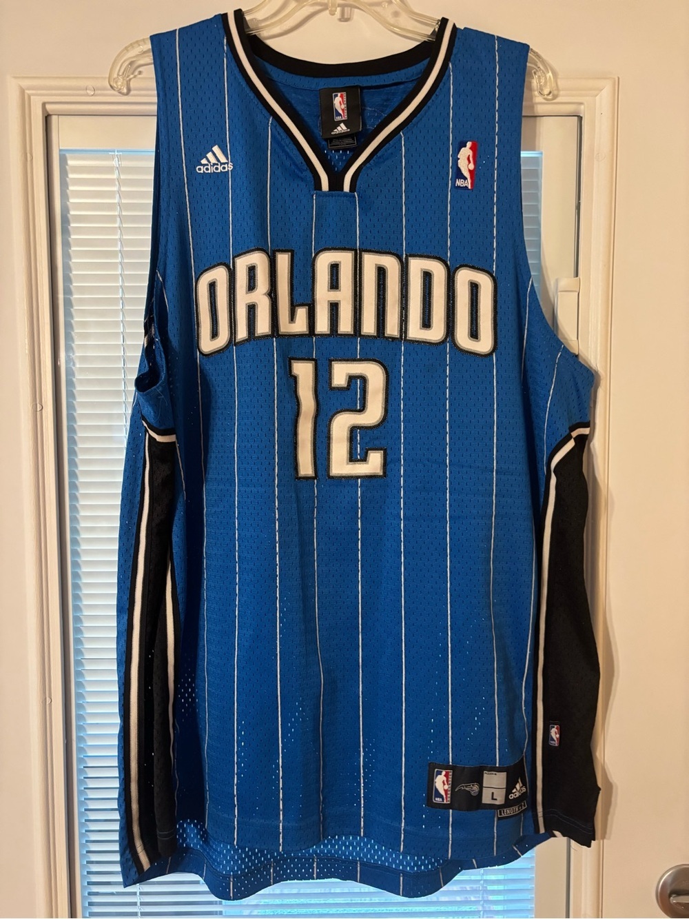adidas Blue and Black Orlando Basketball Jersey #12 Howard